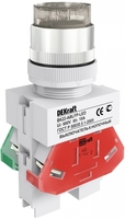 Выключатель кнопочный LED ABFP ВК-22 d22мм 220В с фиксацией бел. SchE 25137DEK Schneider Electric