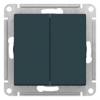 Выключатель двухклавишный ATLASDESIGN схема 5 10АХ механизм изумруд - ATN000851 Schneider Electric
