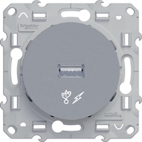 Механизм розетки СП USB Odace алюм. SchE S53R408 Schneider Electric