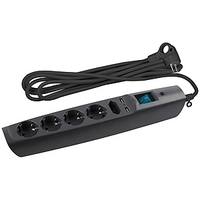 Удлинитель с сетевым фильтром 5х2м заземл. 10А IP20 U-5es-2m-B 2хUSB ПВС 3х0.75 выкл. защ. шторки черн. Эра C0043326 (Энергия света)