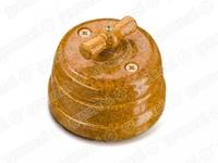 Art-Decor Выкл-ль фарф. прох. на 4 положения в комплекте с подъемной рамкой 10А 250В цвет - Art-Giallo, ТМ "МЕЗОНИНЪ" | GE70401-43 GREENEL