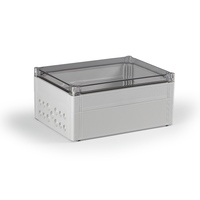 Cubo O 300 x 400 185 мм, метрические выбивные отверстие, прозрачная крышка, PC, IP 66/67, включает вставку рамную - OPCM304018T Ensto
