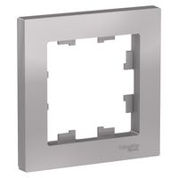 Рамка однопостовая ATLASDESIGN алюминий - ATN000301 Schneider Electric