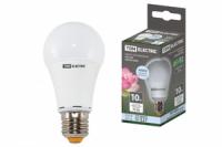 Лампа светодиодная LED 10Вт Е27 220В 4000К А60 груша | SQ0340-0083 TDM ELECTRIC