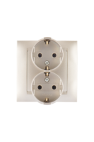 Розетка 2-м СП Simon15 с заземл. шампань Simon 1590459-034