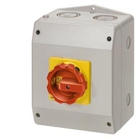ВЫКЛЮЧАТЕЛЬ 6-ПОЛЮСНЫЙ IU=63 P/AC-23A ПРИ 400V=22KW 2 N-КЛЕММЫ КОРПУС ИЗ ИЗОЛЯЦИОННОГО МАТЕРИАЛА IP65 ПОВОРОТНЫЙ КРАС./ЖЕЛ. ГЛАВНЫЙ/АВАРИЙНЫЙ Siemens 3LD2566-3VB53