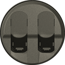 Накладка розетки Celiane 2хRJ45 графит Leg 067952 Legrand