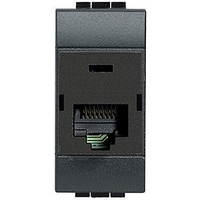 Розетка компьютерная LivingLight RJ45 кат.6 STP IDC110 антрацит Leg BTC L4262C6S Legrand