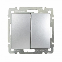 Механизм переключателя проходного 2-кл. СП Valena 10А IP31 250В алюм. Leg 770108 Legrand