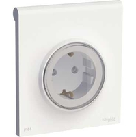 Розетка 1-м СП 1мод. Odace 16А IP44 с заземл. крышкой бел. SchE S52R0370W Schneider Electric