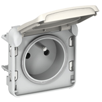 Механизм розетки 1-м СП Plexo защ. шторки с заземл. IP55 бел. Leg 069621 Legrand
