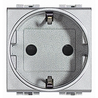 Розетка 1-м СП 2мод. LivingLight 16А IP20 2P+E безвинт. клеммы алюм. Leg BTC NT4141AN Legrand