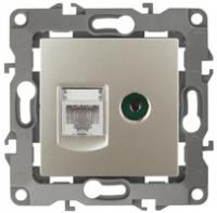Розетка комбинированная RJ45+TV, Эра12, шампань, 12-3110-04 - Б0027444 ЭРА (Энергия света)