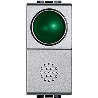 Кнопка 10А 1P-NО + индикатор с зел. рассеив. Leg BTC NT4038V Legrand