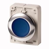 Кнопка плоская 30мм M30C-FDRL-B с подсветкой фиксацией голуб. EATON 182954