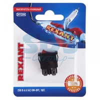 Выключатель клавишный 250V 6А (4с) ON-OFF красный с подсветкой Mini (RWB-207, SC-768) (в упак. 1шт.) | 06-0300-A REXANT