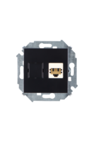 Механизм розетки телеф. СП Simon15 RJ11 черн. Simon 1591480-032