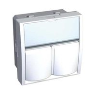 Накладка 2хRJ45 Altira ACTASSI RAL9010 бел. SchE ALB45384 Schneider Electric