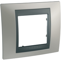 Рамка 1-м Unica Top никель/графит SchE MGU66.002.239 Schneider Electric