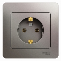 Розетка 1-м СП Glossa 16А IP20 250В с заземл. в сборе платина SchE GSL001242 Schneider Electric
