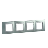 Рамка 4-м Unica Top флюорит/алюм. SchE MGU66.008.094 Schneider Electric