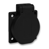 Розетка силовая 10/16А 50х50мм винты сзади IP54 черн. SchE PKS51N Schneider Electric