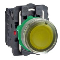 Кнопка 22мм 24В желт. с подсветкой заподлицо пластик C0 SchE XB5AW35B5C0 Schneider Electric