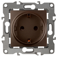 Розетка Эра 12 2P+E Schuko со шторками 16A-250В IP20 бронза СУ Б0019324 (Энергия света)