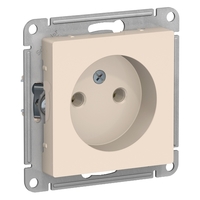 Розетка 1-м СП AtlasDesign 16А IP20 без заземл. защ. шторок механизм беж. SchE ATN000241 Schneider Electric
