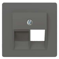 ЧЕРНЫЙ МЕТАЛЛИК КРЫШКА СИСТЕМНОЙ РОЗЕТКИ 1X8-ПОЛЮС 55X55MM DELTA I-SYSTEM Siemens 5TG1230