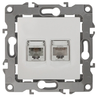 Розетка комбинированная RJ45+RJ11, Эра12, слоновая кость, 12-3109-02 - Б0018249 ЭРА (Энергия света)