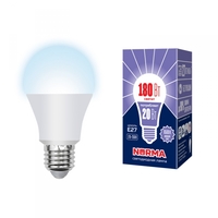 Лампа светодиодная LED-A65-20W/DW/E27/FR/NR Форма A, матовая. Серия Norma. Дневной белый свет (6500K). Картон. ТМ Volpe Uniel UL-00004028
