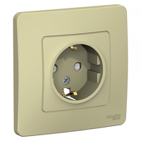 Розетка СП BLANCA 16А 250В защ. шторки с заземл. беж. SchE BLNRS001117 Schneider Electric