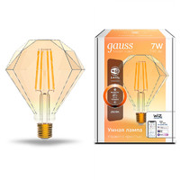 Лампа светодиодная филаментная Smart Home 7Вт A60 2000-6500К E27 DIM Diamond Golden Gauss 1350112