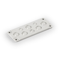 Фланец Cubo C размер F2, выбивные отверстия 5 x Pg16/21 + 2 Pg11 1 Pg9/16, вкл. PUR уплотнитель, PC - F2254 Ensto