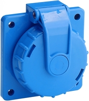 Розетка фланцевая с крышкой и байонетным замком IP68, 16A, 2P+E, 250V, цвет синий | 1987951 ABL Sursum