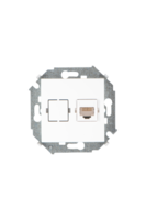 Розетка компьютерная СП Simon15 RJ45 кат.5E Systimax механизм бел. Simon 1591598-030
