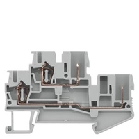 HYBRID TWO-TIER TERMINAL, PLUG AND SPRING CONNECTION,, SECTION:0.08 - 4 MM2, WIDTH: 5.2 MM, COLOR: GRAY Siemens 8WH5120-2MF00