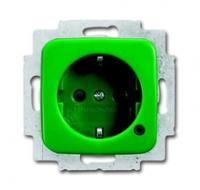 Розетка Schuko с индикацией LED, Duro, зеленый | 2013-0-5282 2CKA002013A5282 ABB