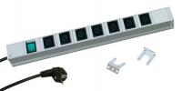Блок розеток для 19 дюймовых шкафов 7 IEC 320 C13 индикатор шнур 3 м. Zpas 18190