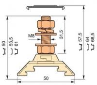 Клемма HD70/22.F8.31.2 1шпилька | 1SNA295402R2400 TE ABB