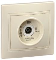 Розетка телевизионная проходная TV Кварта РТВ11-ККм крем. IEK KV-A10-P-K33 (ИЭК)