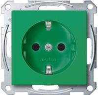Механизм розетки 1-м СП Merten 16А IP20 Schuko QF SM для спец. сетей зел. SchE MTN2300-0304 Schneider Electric