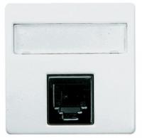 Механизм розетки телеф. 2-м Stylo RJ11 4конт. бел. ABB 2217 BA