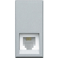 Розетка телефонная Axolute RJ11 К10 кат.3 алюм. Leg BTC HC4258/11N Legrand