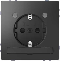 Розетка 1-м СП 1мод. Merten D-Life 16А IP20 с заземл. LED-модулем SD антрацит SchE MTN2304-6034 Schneider Electric