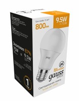 Лампа светодиодная Basic A60 9.5Вт 3000К E27 800лм Gauss 1023210