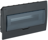 Корпус модульный пластиковый ЩРВ-П-18 IP41 встраив. черн. IEK MKP12-V-18-41-K02 (ИЭК)