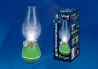 Светильник настольный TLD-538 Green/LED/80Lm/5500K/Dimmer "РЕТРО" 3Вт встроен. Аккум. 400мА.ч зел. Uniel UL-00001502