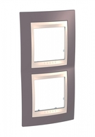 Рамка 2-м Unica Хамелеон верт. лиловый/беж. SchE MGU6.004V.576 Schneider Electric